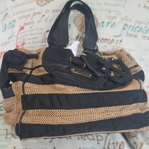 Juicy Couture striped beach summer daydreamer bag